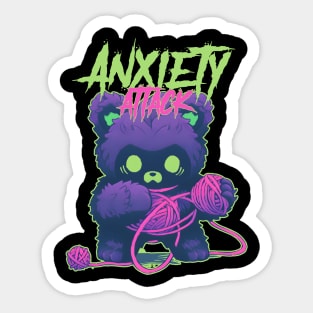 Anxiety Attack Bear Sticker